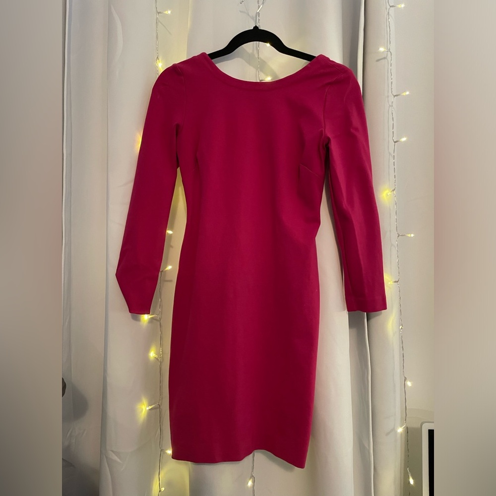 Express long sleeve fuchsia mini dress